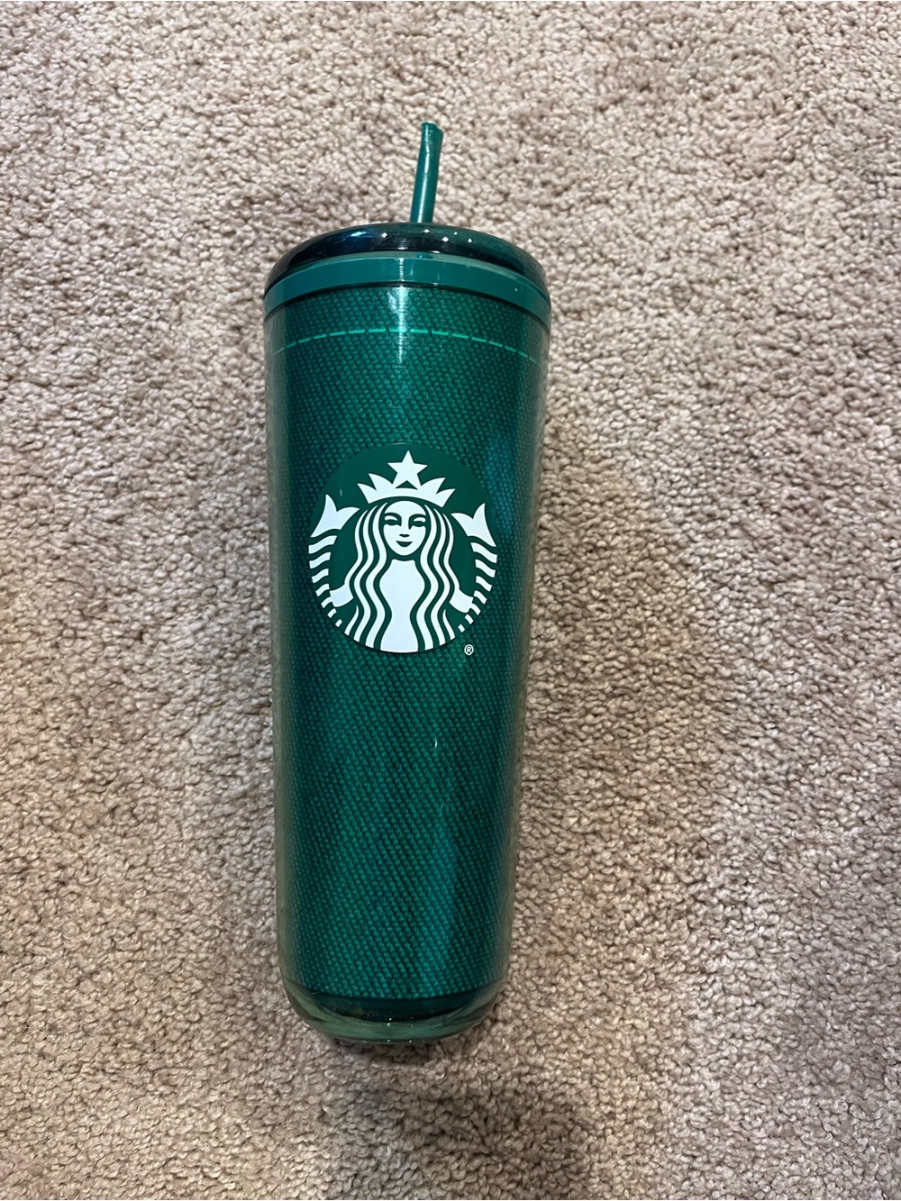 Starbucks Teal Green Tall Logo Tumbler with Straw